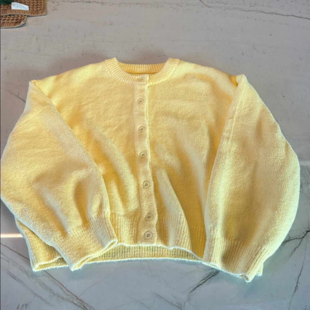 Daily Drills Butter Yellow Cardigan